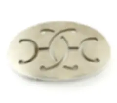 HERMES Philippine Brushed Palladium 32mm Belt Buckle Silver Tone Unisex