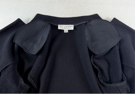 縮圖：ST.JOHN EVENING Santana 12 Knit Jacket Black Heart Button Rhinestone Large