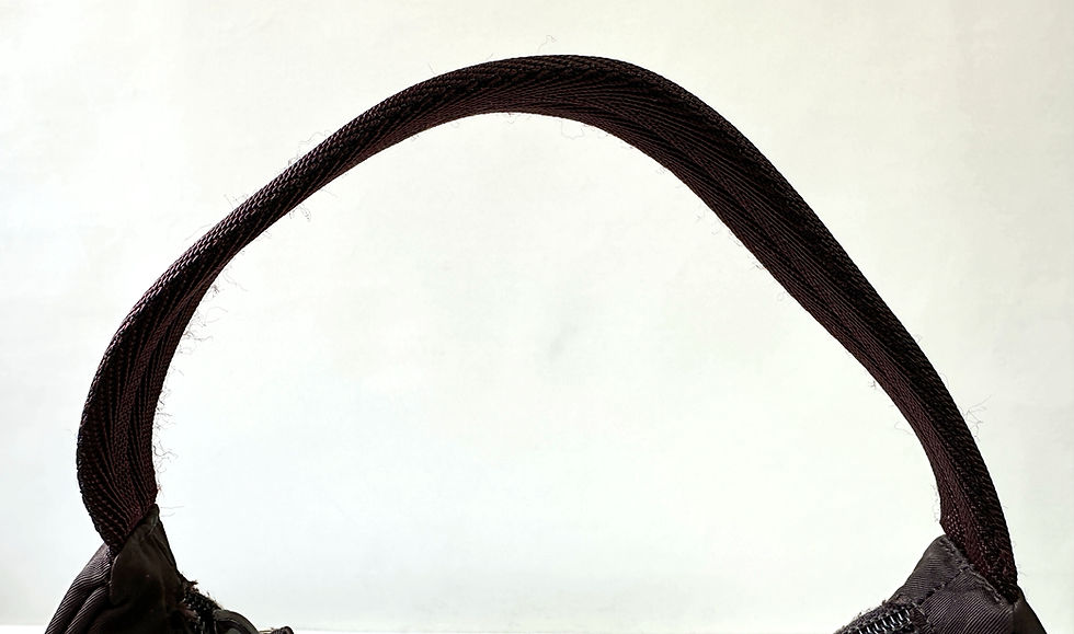 Hình thu nhỏ: PRADA Brown Tessuto Nylon Enameled Logo Mini Hobo Shoulder Bag