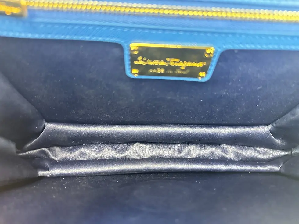 Hình thu nhỏ: NEW SALVATORE FERRAGAMO Ginny Leather Crossbody Messenger Bag Blue Vara Bow