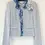 Miniatura: ST. JOHN Evening Tweed Jacket 2 Blue White Ruffle Paillette Removable Flowers
