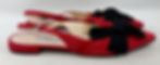 Hình thu nhỏ: PRADA Suede Slingback Ballerina Flats Shoes 8.5 38.5 Red Black Bow Pointed Toe