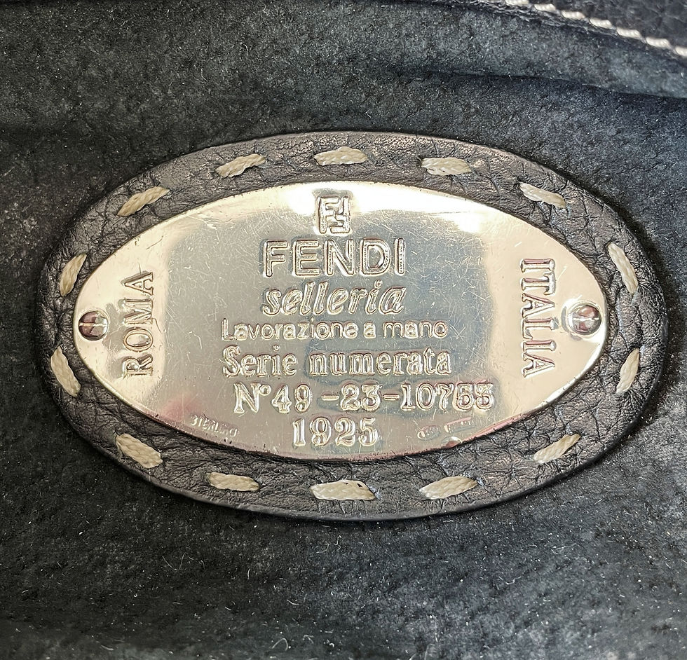 Miniatura: FENDI Anna Selleria Leather Shoulder Bag Black Silver Hardware Medium