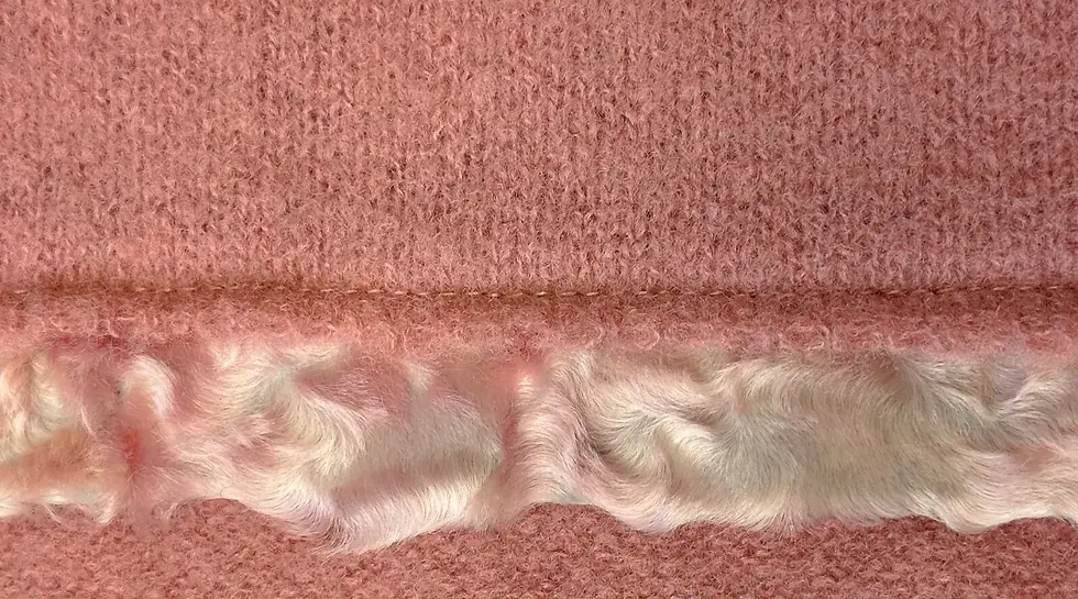 Hình thu nhỏ: FENDI Wool Knee Length Skirt 40 6 Pink Fur Trim Elastic Waist Midi