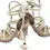 Thumbnail: CHRISTIAN DIOR Beige Tahiti Suede Lizard Leather Rope Lace Up Sandals 37.5 7.5