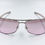 Thumbnail: Vintage CHROME HEARTS Red Riot Pink Silver Tone Metal Leather Aviator Sunglasses
