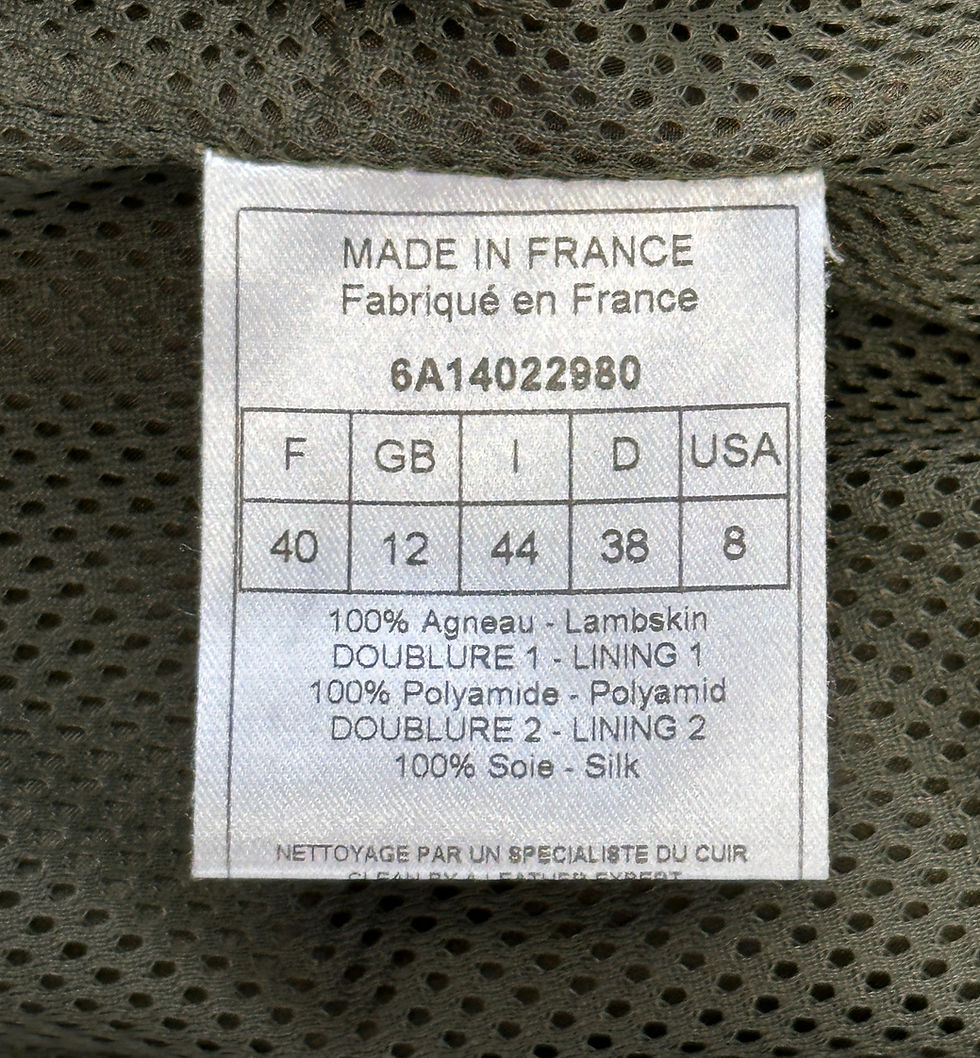 Miniatura: CHRISTIAN DIOR Suede Lambskin Jacket 8 Green Scalloped Hem Stitching
