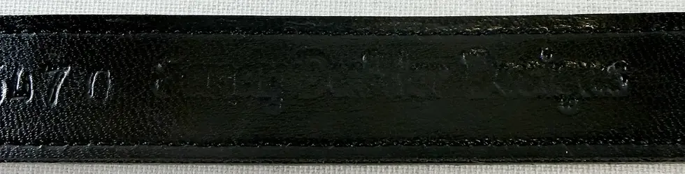 縮圖：SANDY DUFTLER Snaffle Crocodile Embossed Print Leather Belt L Black D Buckle
