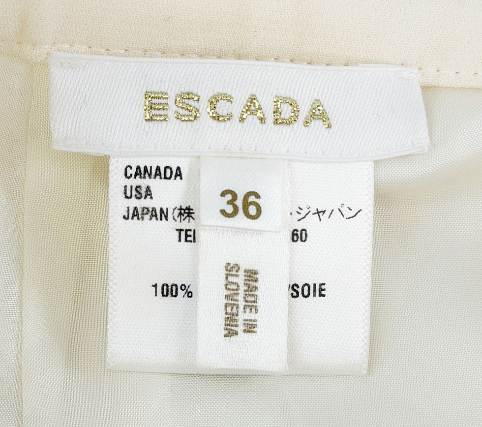 Miniatura: ESCADA Hose Wide Leg Pants 36 6 Trousers Ivory Silk Side Panel Satin Zipper