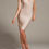 Thumbnail: NEW HERVE LEGER Adobe Nude Bandage Dress Halter V neck Braided XXS