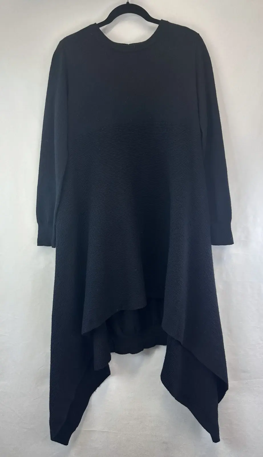 Miniatura: ALEXANDER MCQUEEN Cashmere Knit Sweater Dress Small Black Long Sleeve Ribbed