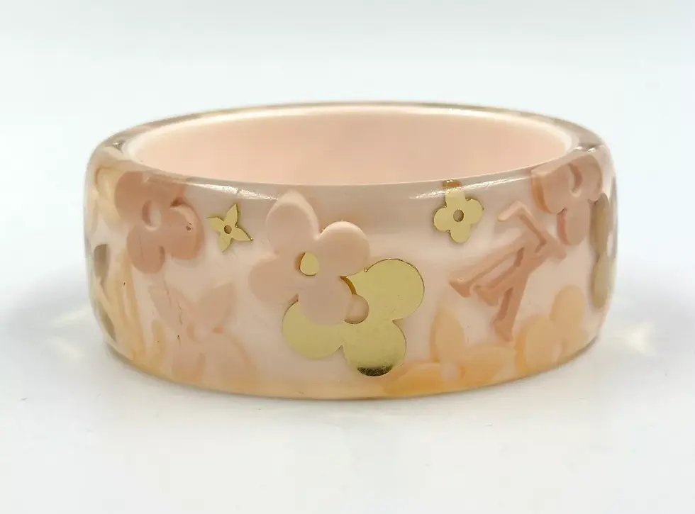 Miniatura: LOUIS VUITTON Farandole Resin Bangle Bracelet Pink Monogram Flower Multi