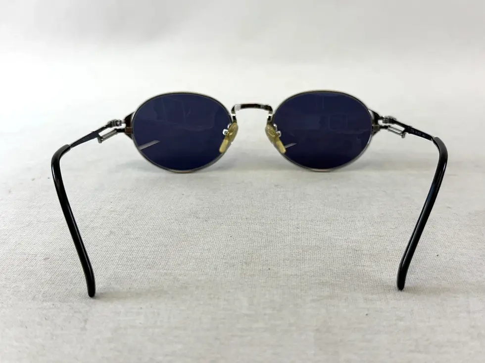 Miniatura: JEAN PAUL GAULTIER Oval Sunglasses Silver Frame Navy Lens 49-19-140