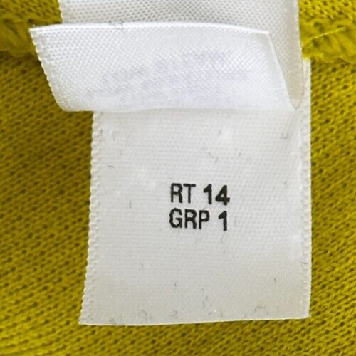縮圖：NEW ST. JOHN Wool Rayon Knit Top Small Chartreuse Oversized Cinch Waist Yellow