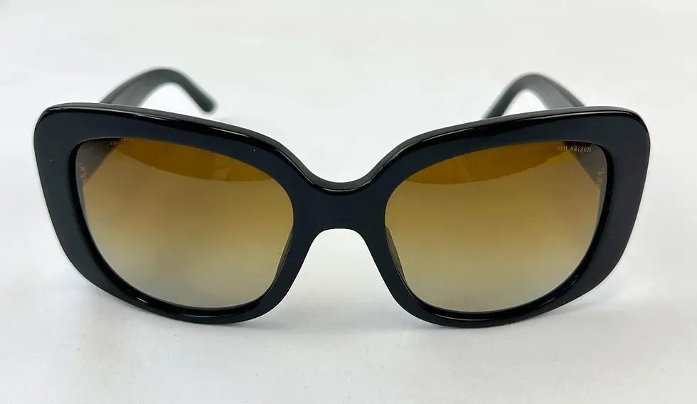 Thumbnail: VERSACE Square Oversized Sunglasses 56-19-135 Black Gold Medusa Coin Detailing