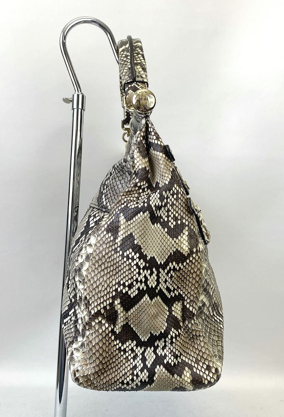 縮圖：NEW ROBERTO CAVALLI Doctor Grande Diva Python Shoulder Tote Bag XL