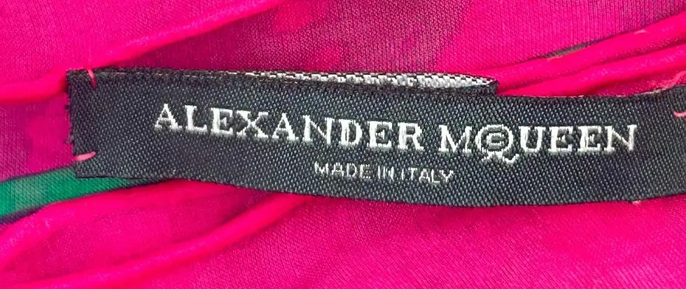 Hình thu nhỏ: NEW ALEXANDER MCQUEEN Silk Chiffon Square Scarf XL Extra Large Pink Green Skulls