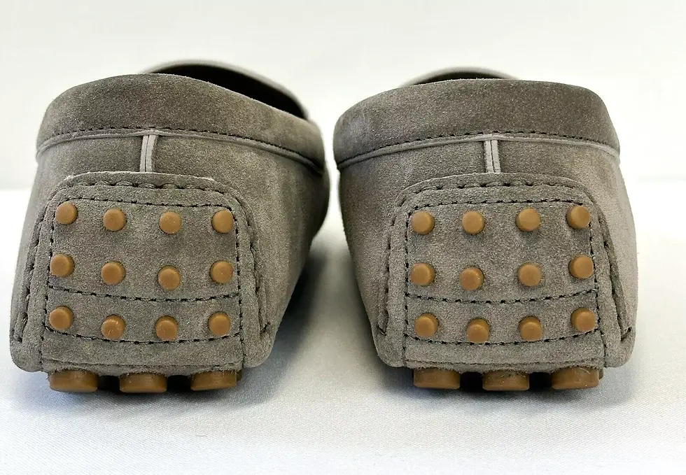 Thumbnail: NEW BRUNELLO CUCINELLI Suede Driving Loafers 38 8 US Gray Monili Beaded Detail