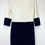 Miniatura: NWOT ST. JOHN Navy White Colorblock Round Neck 3/4 Sleeves Sheath Dress 2 Small