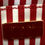 Miniatura: PRADA Canapa Canvas Small Red Logo Print Two Way Tote Striped Strap Crossbody