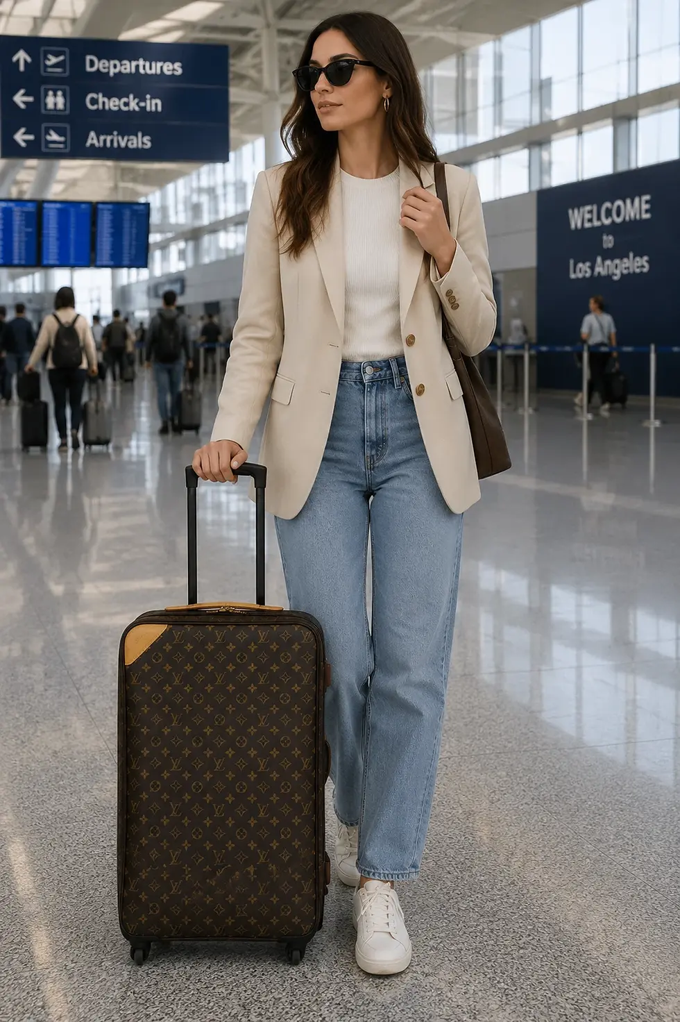 Thumbnail: LOUIS VUITTON Pegase Monogram Canvas Carry on Luggage 55 Brown M23250