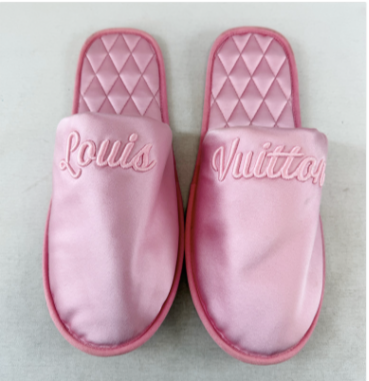 Miniatura: LOUIS VUITTON LV Suite Flat Mule 40 41 Pink Logo Satin House Slippers Unisex L