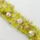 Thumbnail: LANVIN Faux Pearl & Tweed Multi-Strand Necklace Yellow Lime Green Chain Signed