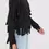 Thumbnail: A.W.A.K.E MODE Crepe Multi Rectangle Long Sleeve Top 46 Black Fringe RARE