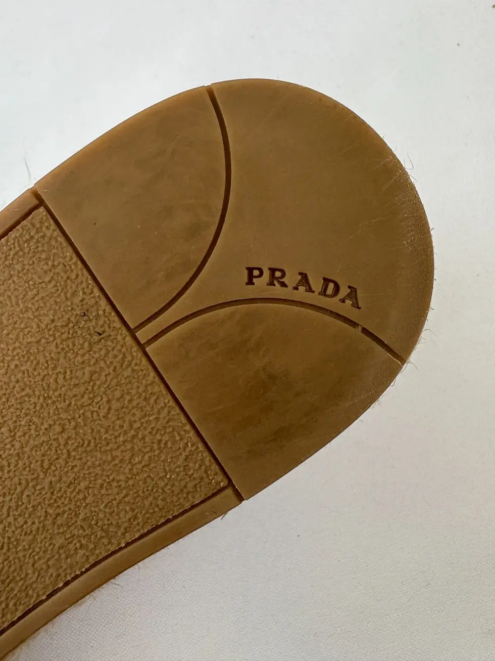 縮圖：NEW PRADA Leather Espadrilles Flats 35 5 US White Logo Stitching Shoes Logo