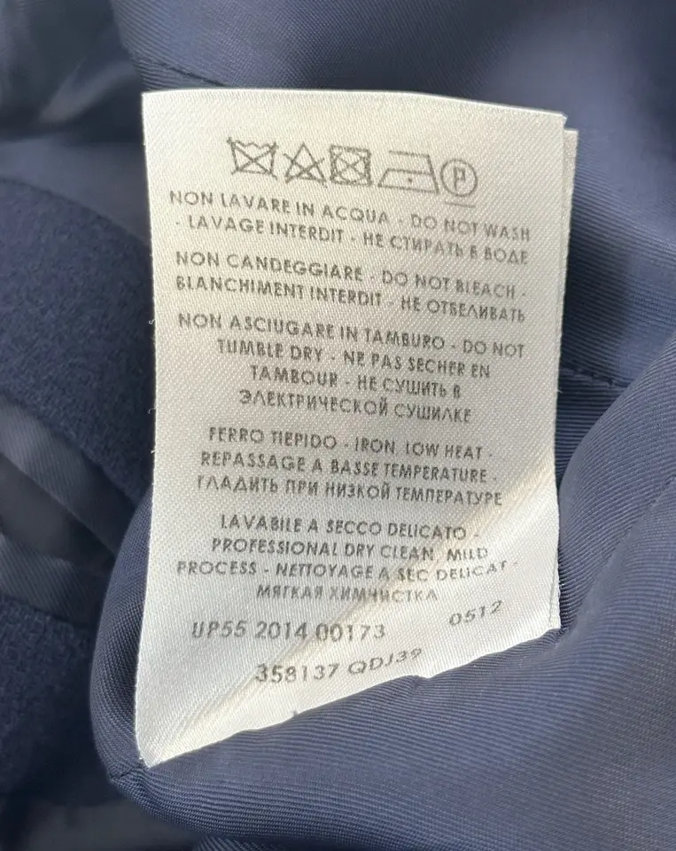 Miniatura: NEW ALEXANDER MCQUEEN Wool Crepe Peplum Coat 44 8 US Navy Flare Mandarin Collar