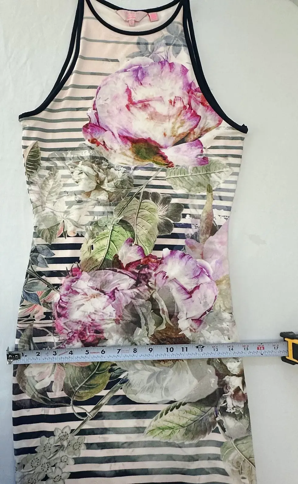 縮圖：TED BAKER Womens Multicolor Laya Sleeveless Peony Striped Midi Dress Bodycon 2