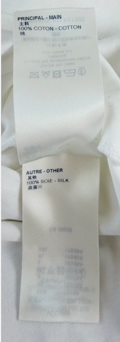 Miniatura: LOUIS VUITTON T-Shirt White Cotton Side Strap Medium Gold Monogram Hardware