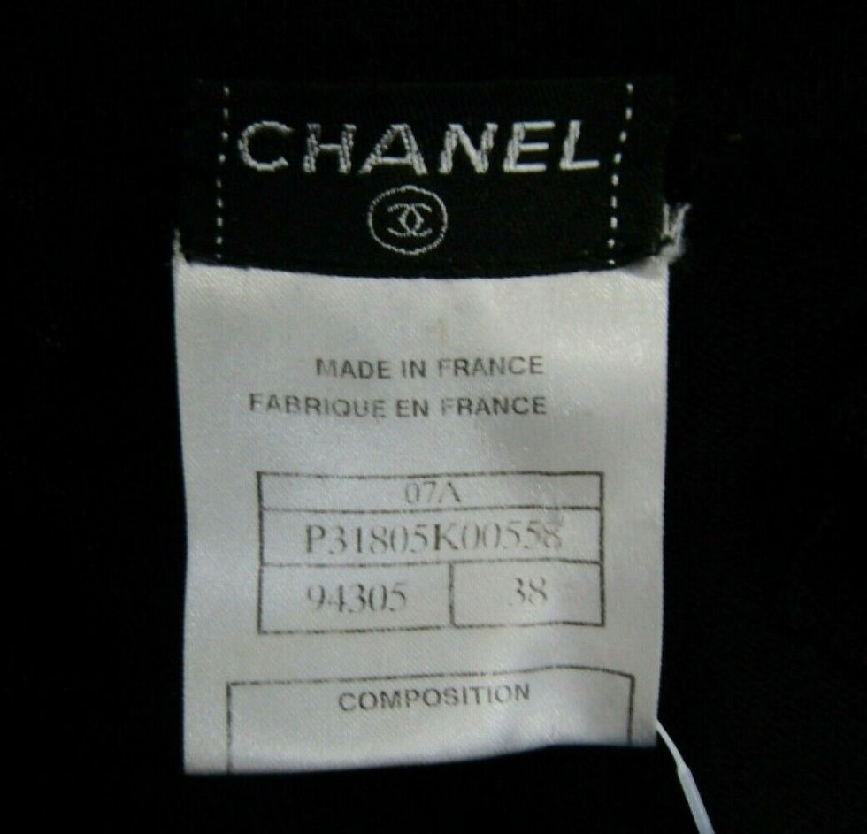 Miniatura: CHANEL Black Cashmere Textured Ribbed Keyhole Logo Buttons Dress 38 6 Small