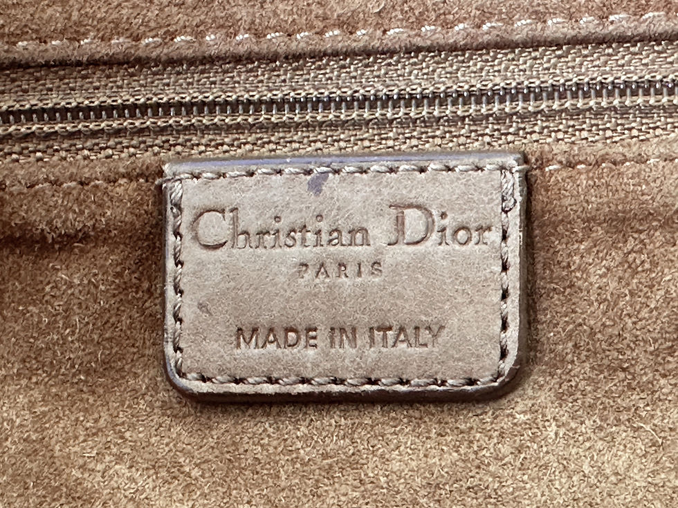 Thumbnail: CHRISTIAN DIOR Brown Rebelle Leather Shoulder Bag Hook Large Tote