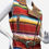 Thumbnail: PATRICIA WOLF Serape Leather Vest Jacket Large Multicolor Belted Western RARE