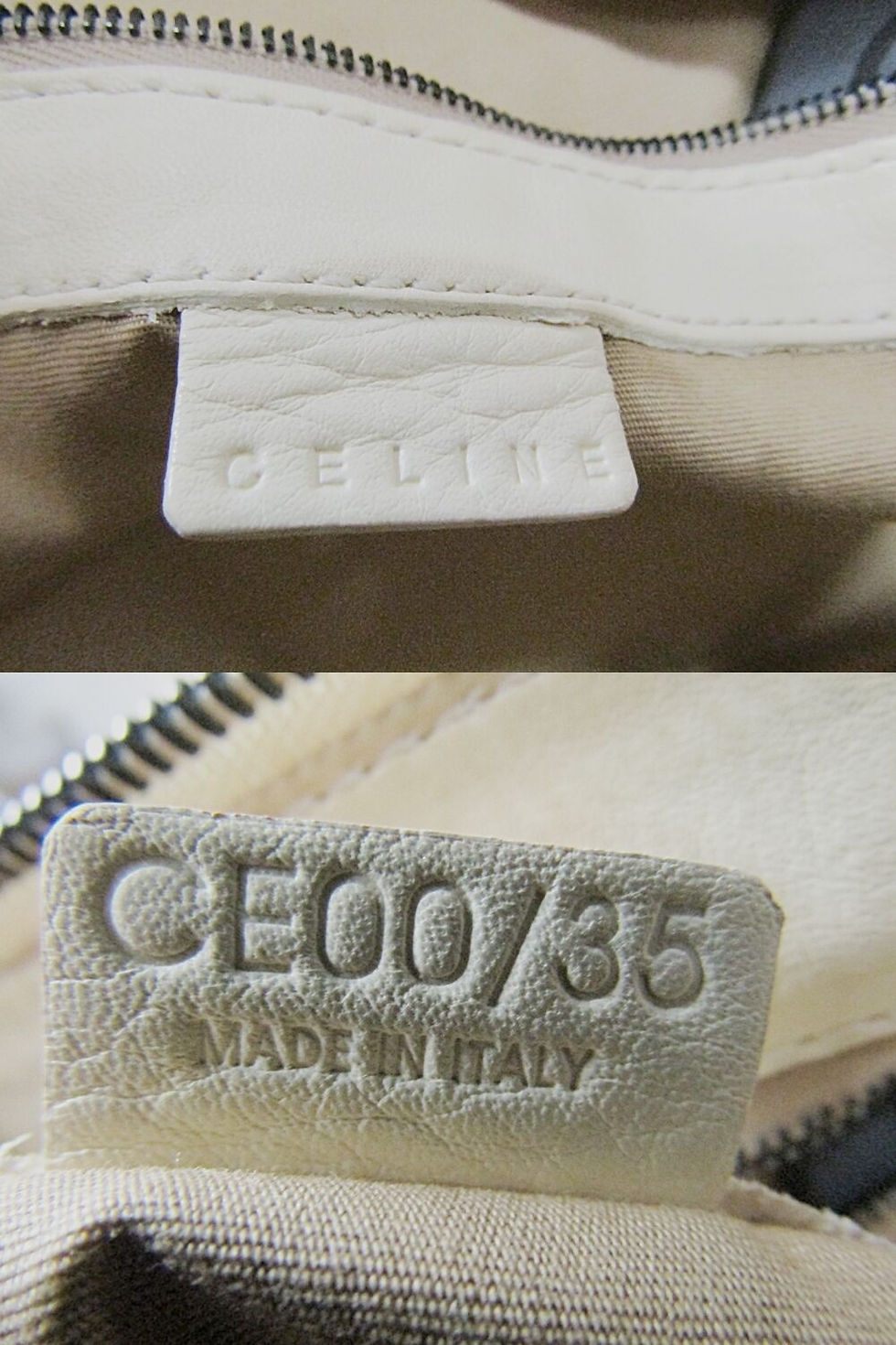 Hình thu nhỏ: Vintage CELINE Verdine Beige Butter Calf Leather Medium Satchel