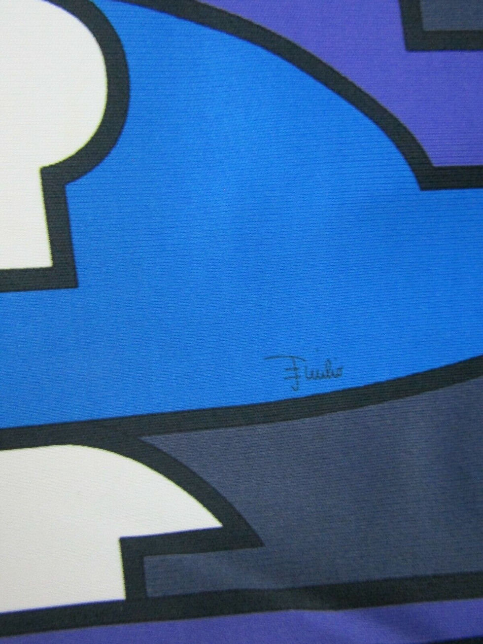 縮圖：EMILIO PUCCI Blue Multi color Long Sleeve Geometric Logo Print Tunic Dress 6 Sm