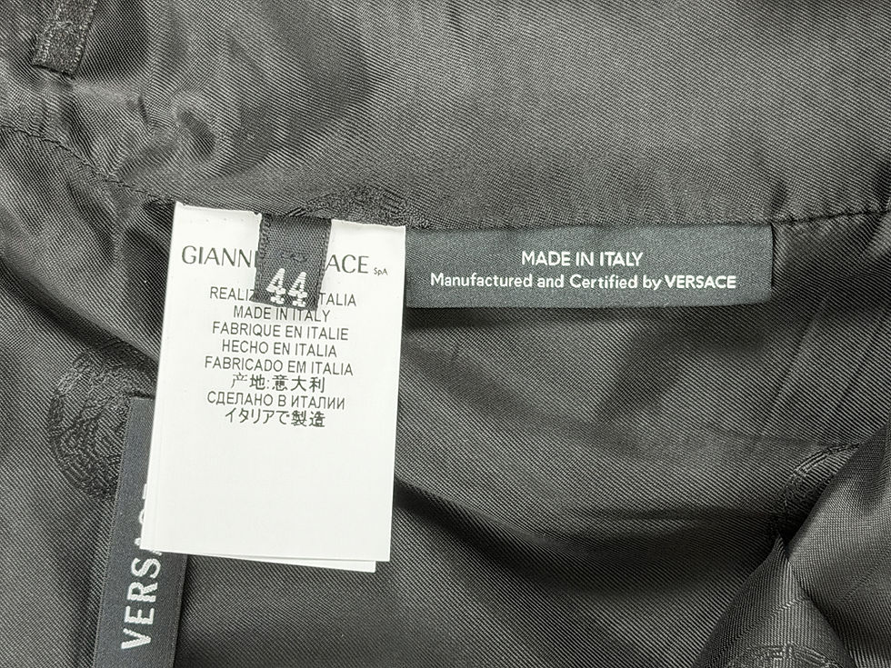 Hình thu nhỏ: VERSACE 2PCS Jacket Skirt Suit 44 8 US Black Notch Lapel Snap Buttons Set