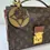 縮圖：LOUIS VUITTON Monogram Canvas Reverse Round Charm Key Holder Brown Camel M69317