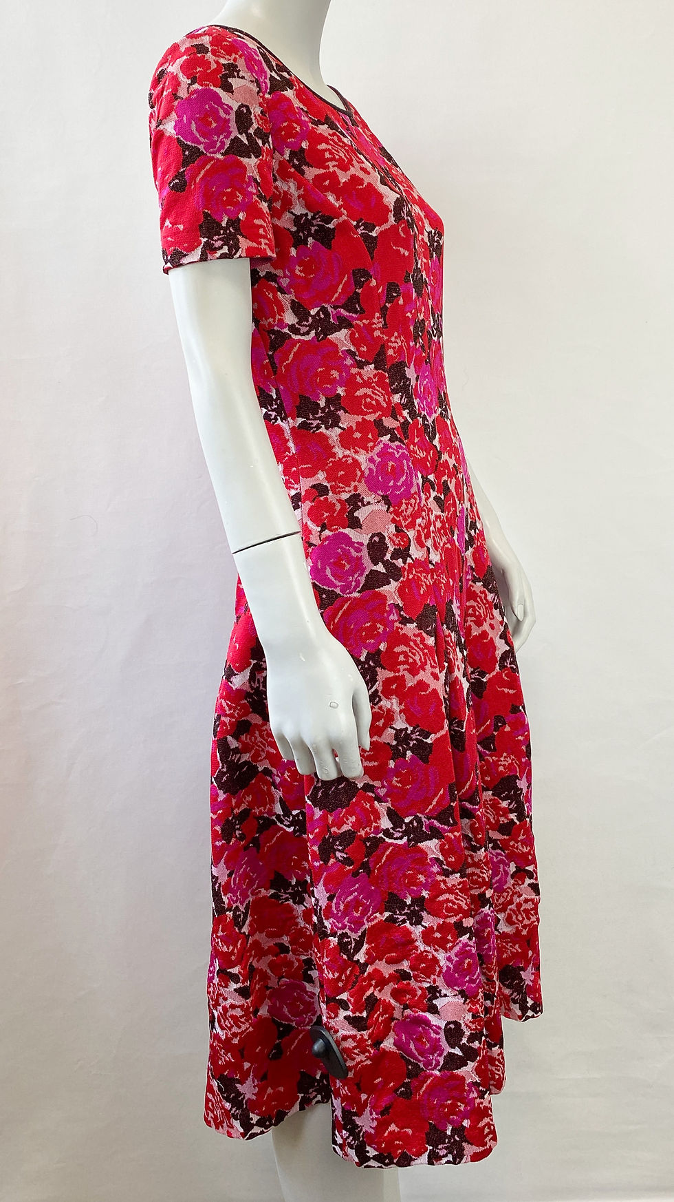 縮圖：ST. JOHN COLLECTION Indian Rose Blister Jacquard Dress Red Multi 2