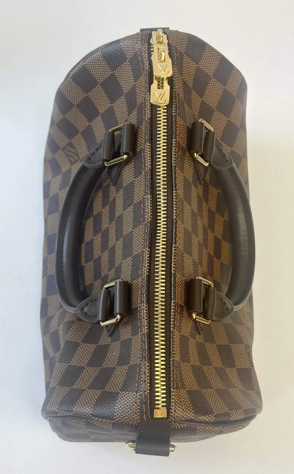 Hình thu nhỏ: NEW LOUIS VUITTON Damier Ebene Canvas Speedy Bandoulière 25 Brown N40575