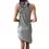 Thumbnail: ROBERTO CAVALLI Asymmetrical Sleeveless Mini Dress 44 Gray Multicolor Sequin