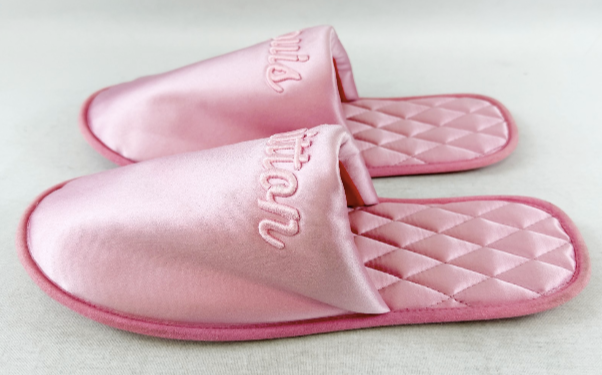 Miniatura: LOUIS VUITTON LV Suite Flat Mule 40 41 Pink Logo Satin House Slippers Unisex L