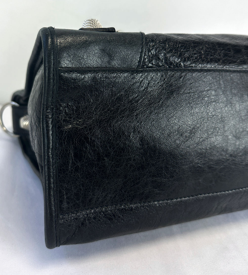 Miniatura: BALENCIAGA Chevre Leather Giant 21 City Bag Medium Black Silver Hardware
