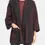 縮圖：IRO Beverly Fringed Wool Blend Knit Jacket 40 Burgundy Black Striped Melange