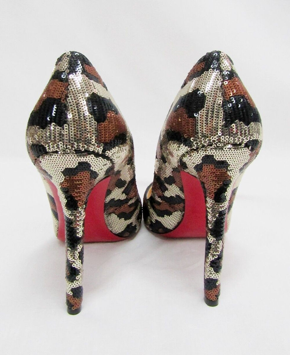 Miniatura: NEW CHRISTIAN LOUBOUTIN Pump 36.5 6 Pigalle 120mm Leopard Paillettes Heels