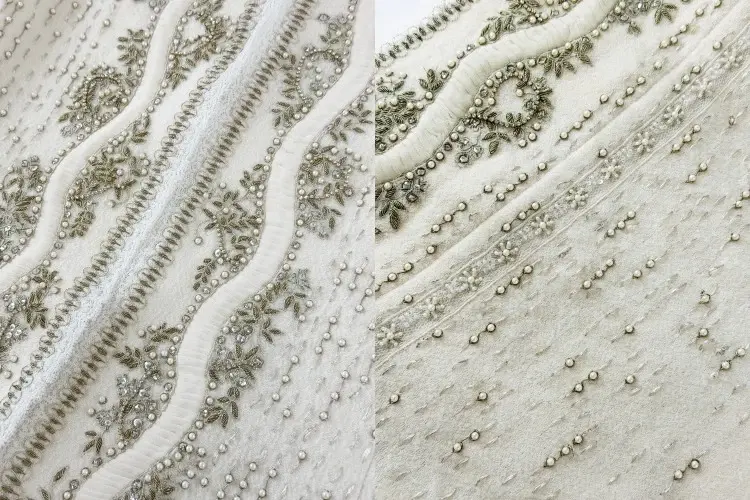 Hình thu nhỏ: OSCAR DE LA RENTA 2PCS Jacket Dress 8 4 Ivory Beaded S/S 2005