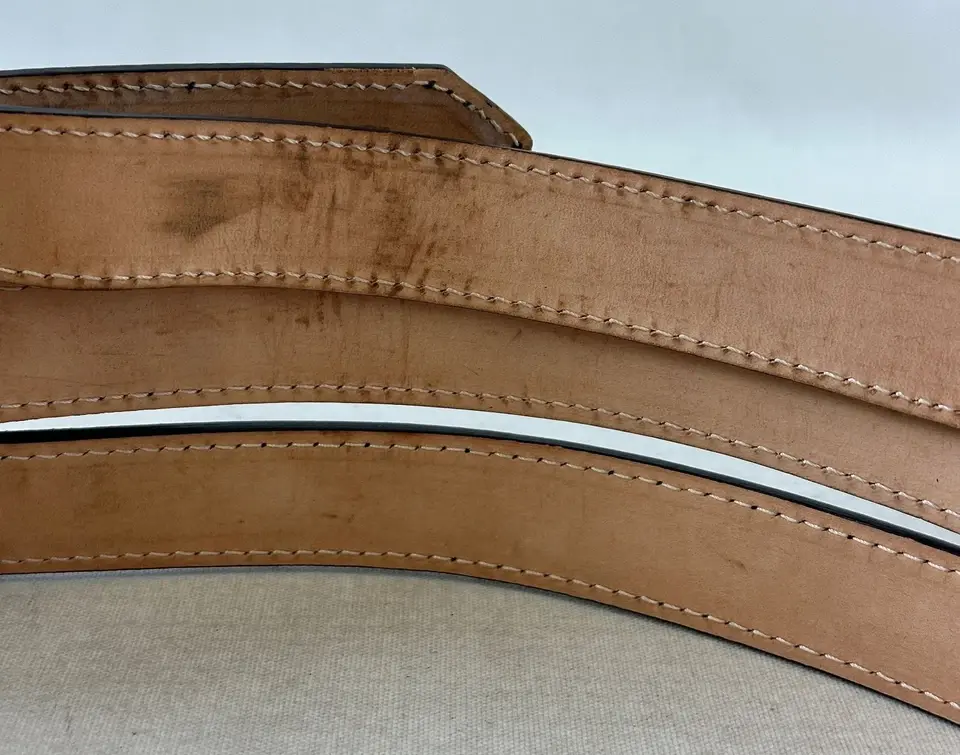 Thumbnail: Vintage JEAN PAULT GAULTIER 3 Strand Leather Belt 80 Black Gunmetal Hardware JPG