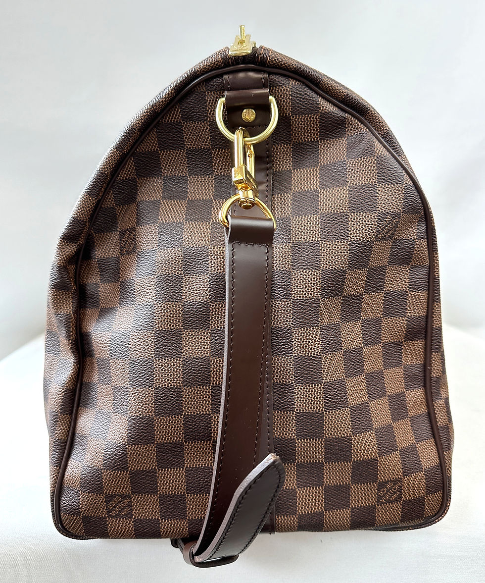 Miniatura: LOUIS VUITTON Brown Damier Ebene Canvas Keepall Bandouliere Travel Duffle Bag 55