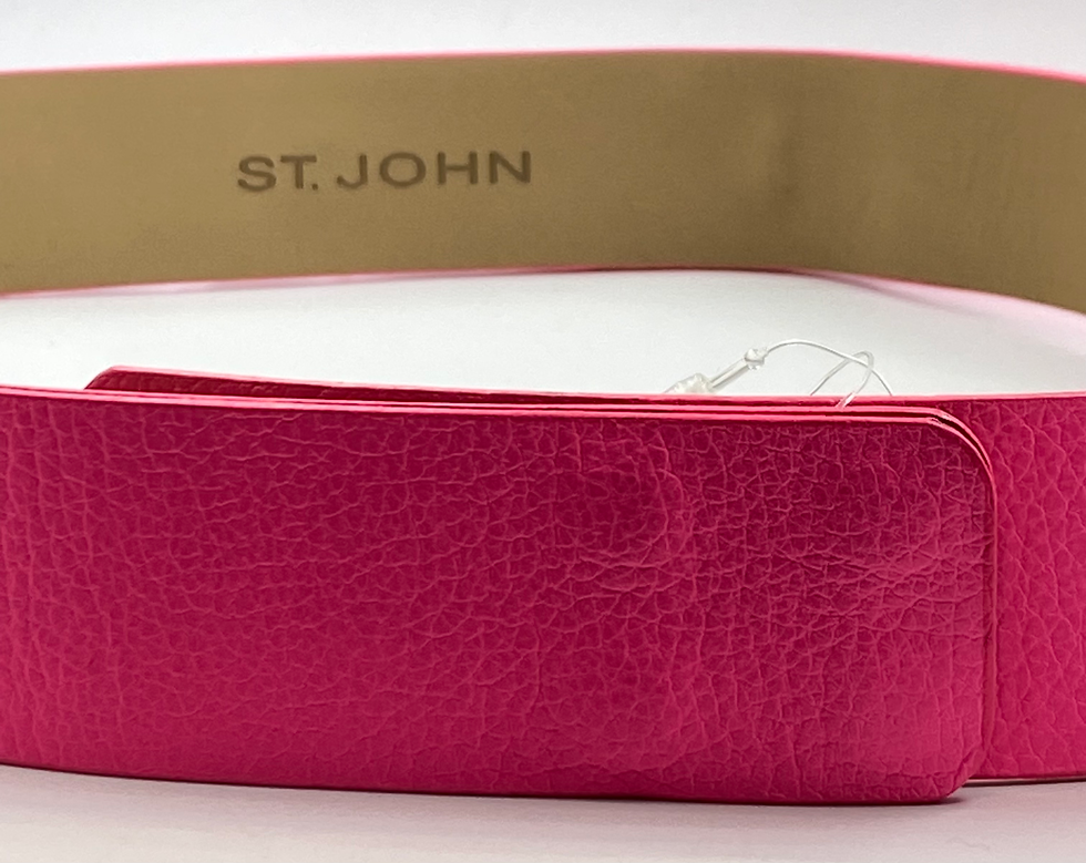 Miniatura: ST. JOHN Hot Pink Elevated Spike Buckle Belt Medium